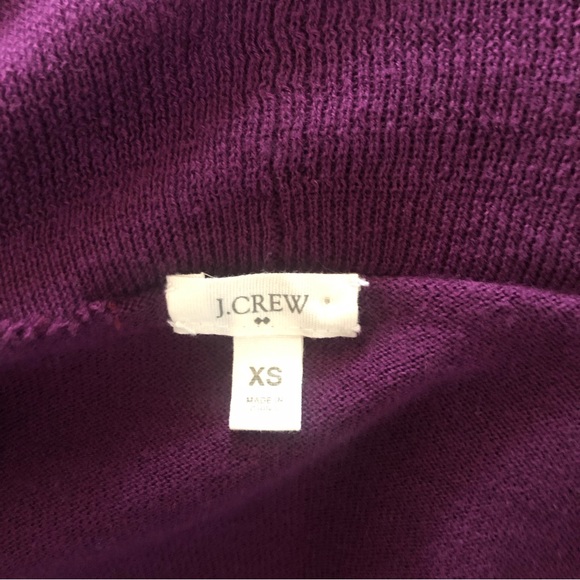 J CREW Factory Plum Ruffle Front Open Cardigan - Picture 2 of 8
